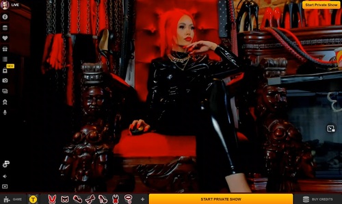 LiveJasmin offers multiple BDSM style categories such as Dominant